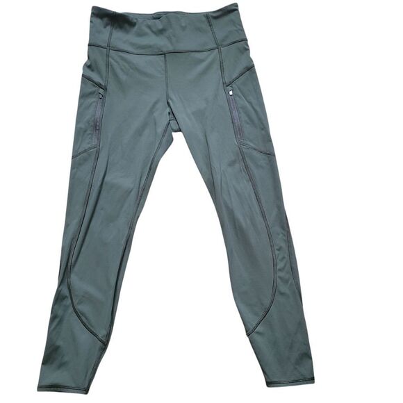 High-Waisted Green Leggings - Picture 3 of 7